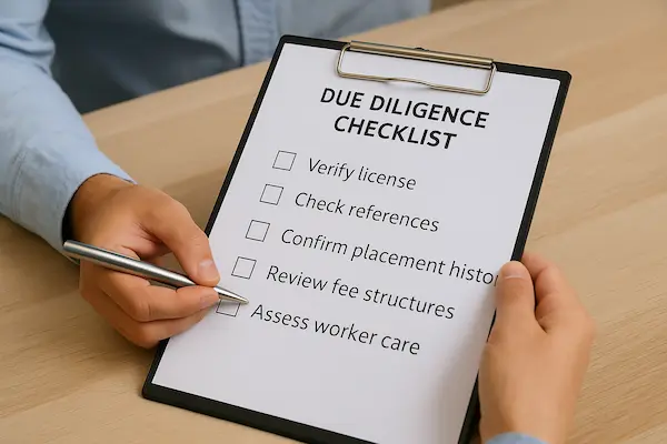 Due diligence checklist for verifying a Thai recruitment partner